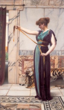 ジョン・ウィリアム・ゴッドワード Painting - ポンペイの女性 1891 新古典主義の女性 ジョン・ウィリアム・ゴッドワード